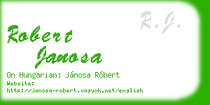robert janosa business card