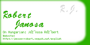 robert janosa business card